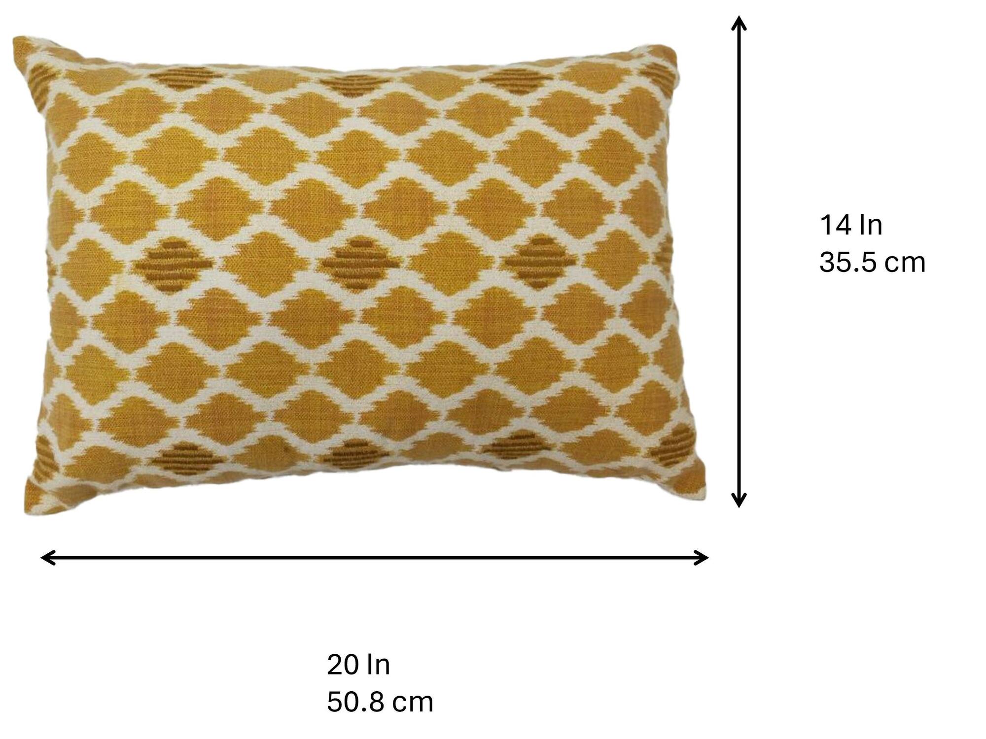 14" x 20" Yellow Trellis Lumbar Pillow by Ashland®